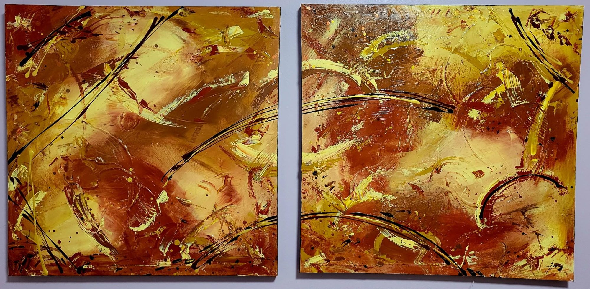 Fleurs cachées Peinture acrylique
