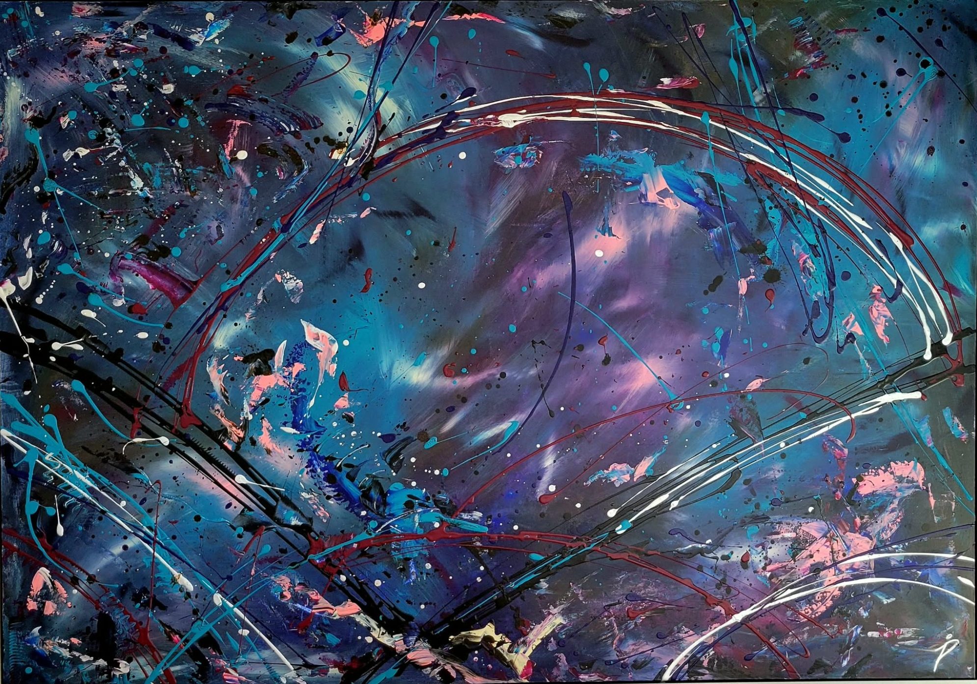 Fleurs cachées Peinture acrylique
