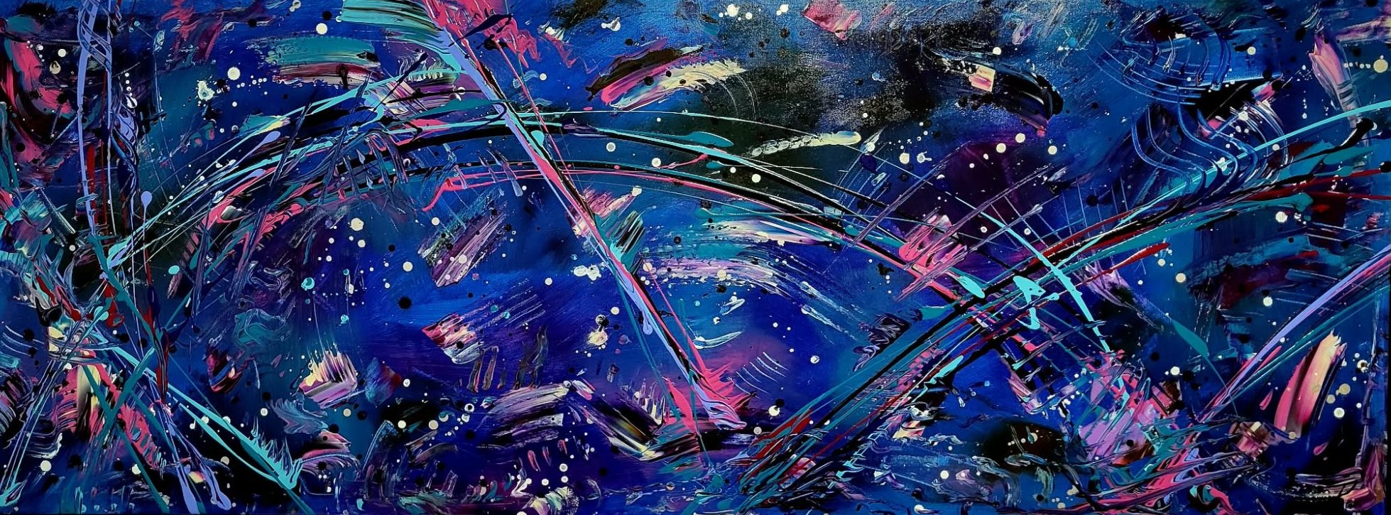 Tempête cosmique Peinture acrylique