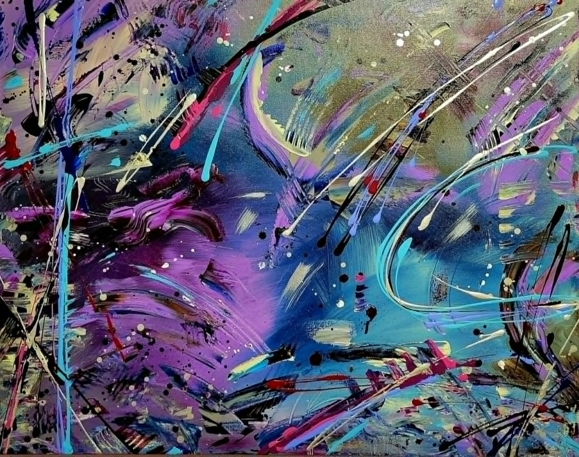 Plongeon Peinture acrylique