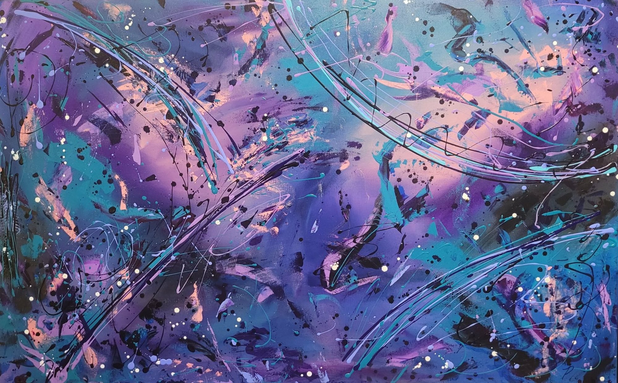 Fleurs cachées Peinture acrylique