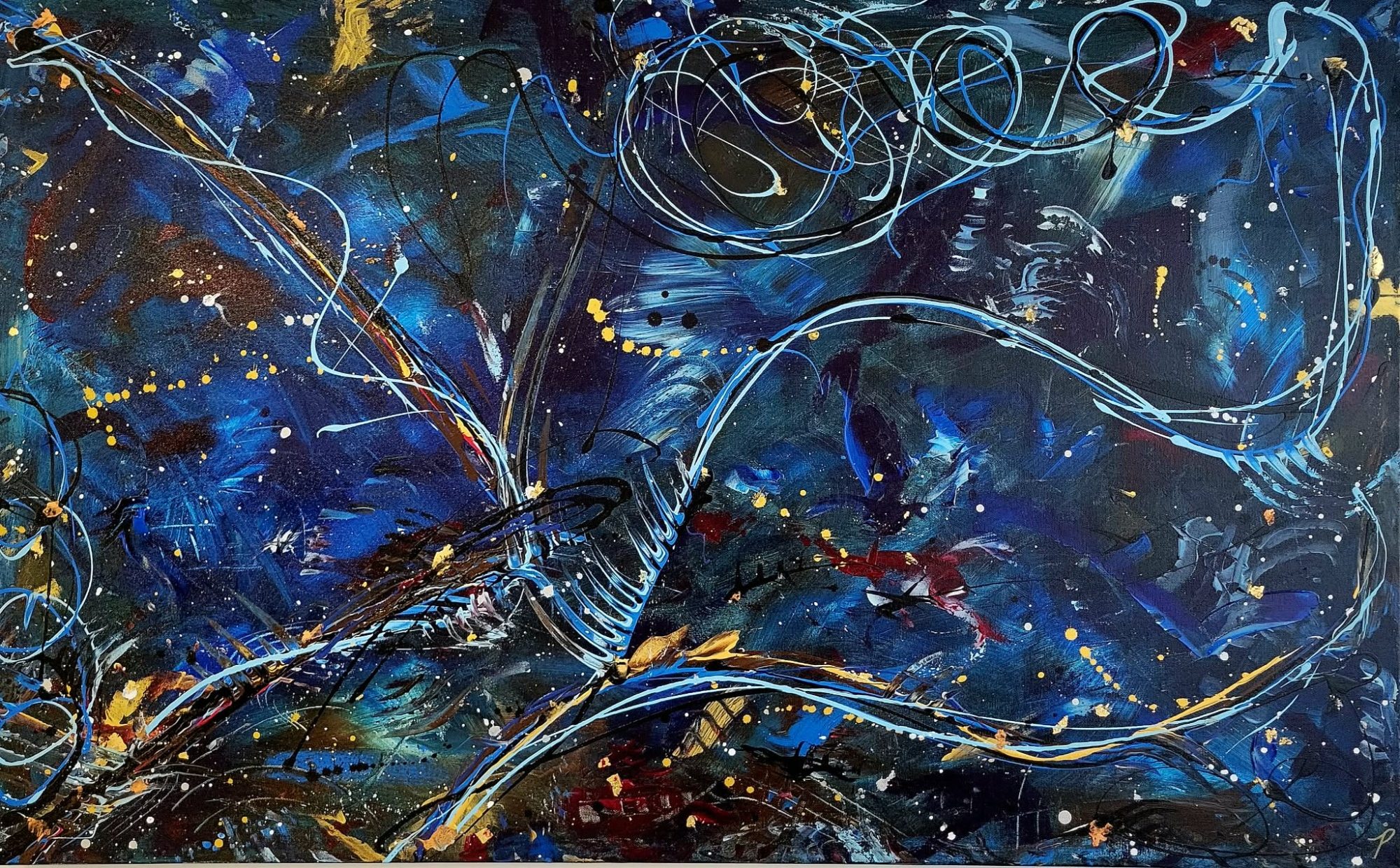 Promenade nocturne Peinture acrylique